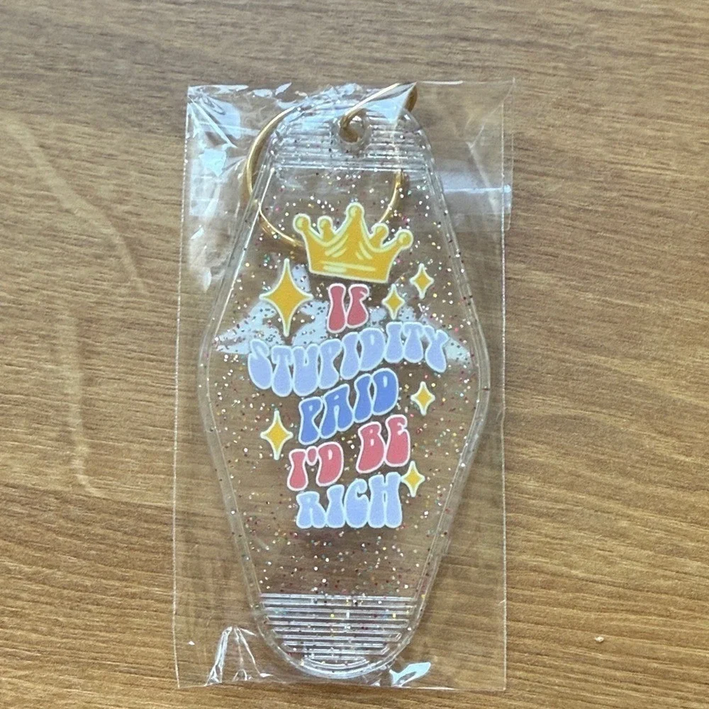 Retro Motel Style Keychain‎ Lot Sassy Phrases Y2K Aesthetic Key Tags NEW